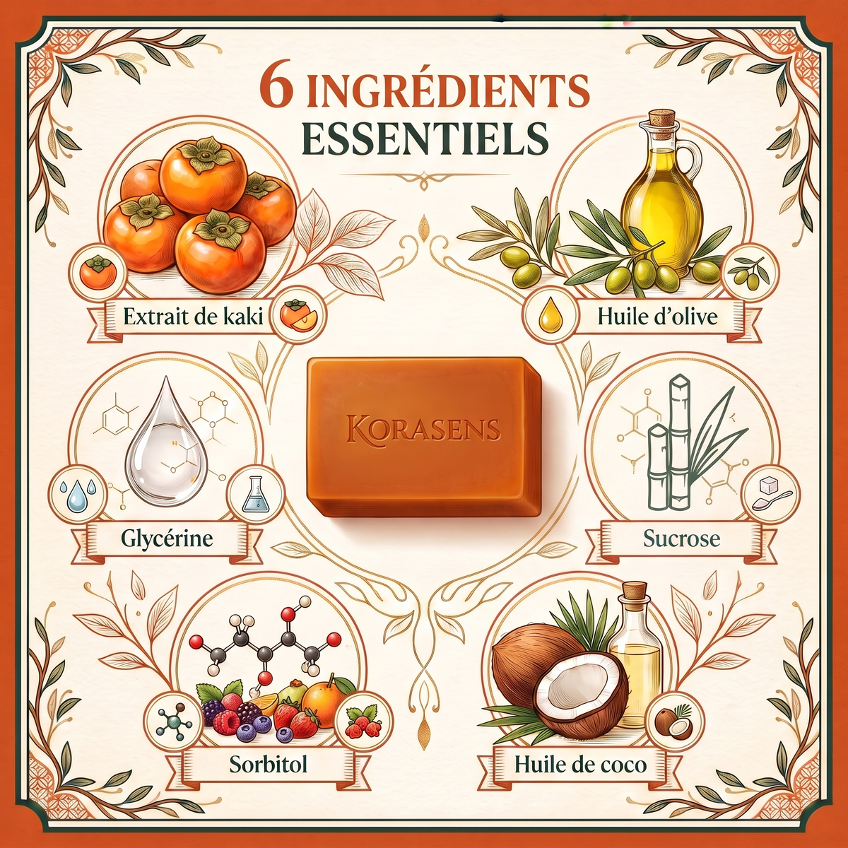 Ingrédients du savon Korasens — sucrose