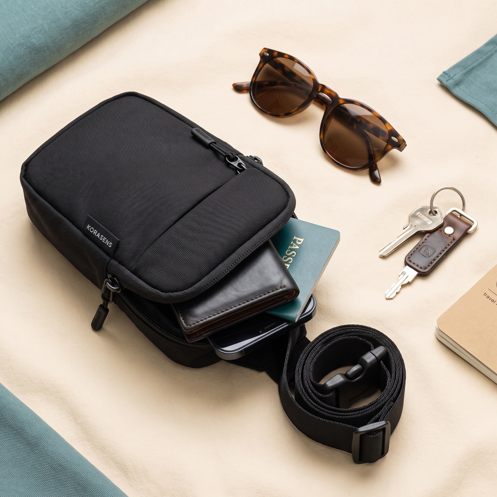Slingbag Korasens avec accessoires de voyage
